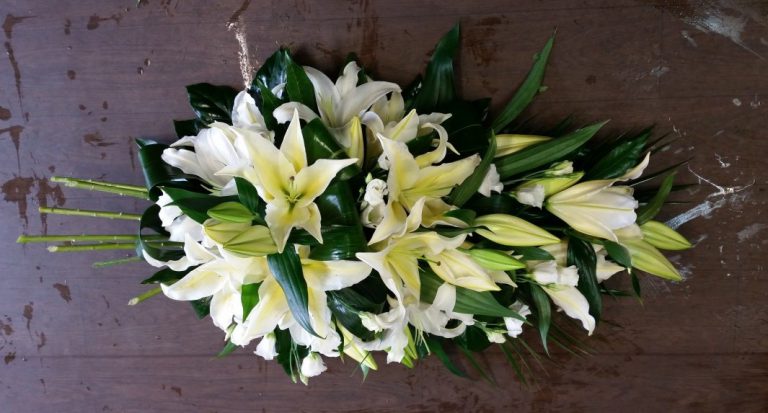 White Lily Sheaf Spray