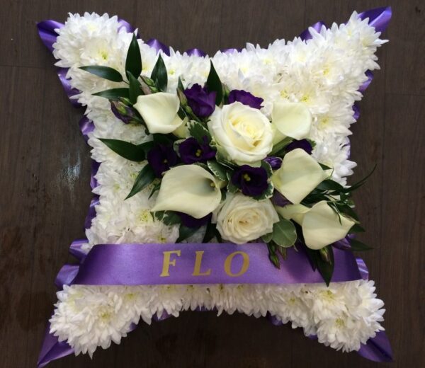 Cushion with Name on Ribbon