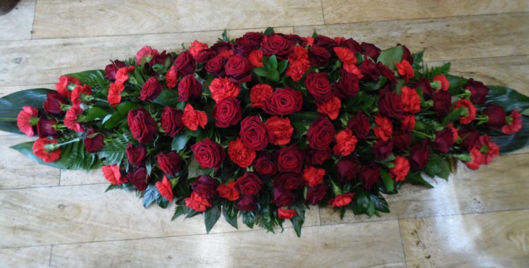 Rose and Carnation Coffin Spray